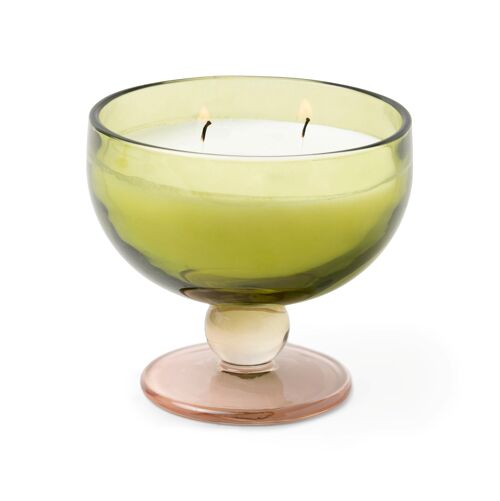 Aura 170g Green & Blush Tinted Glass Goblet - Misted Lime
