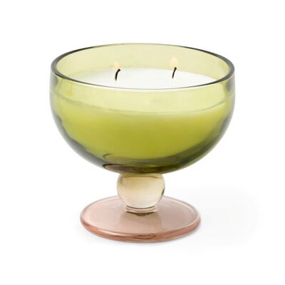 Aura 170 g Calice in vetro colorato verde e cipria - Lime appannato