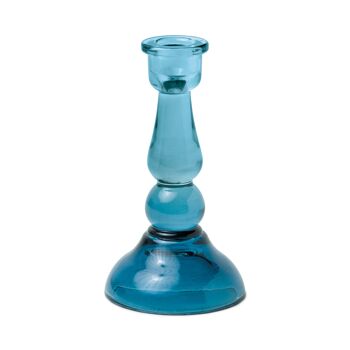 Grand porte-cône en verre bleu