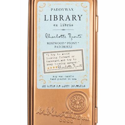 Library Two Wick Travel Tin - Charlotte Bronte