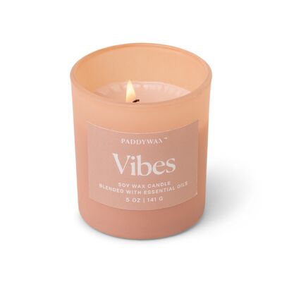 Wellness 141g Pink Glass Vessel Candle - Vibes