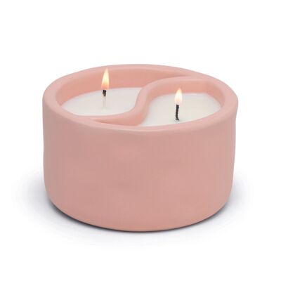 Yin Yang 311g Dusty Pink Ceramic Candle - Cactus Flower