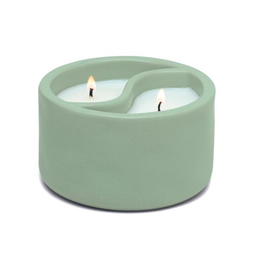 Yin Yang 311g Sage Green Ceramic Candle - Green Tea