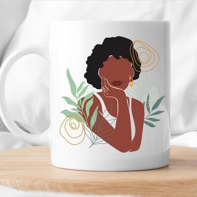 Taza de retrato de mujer