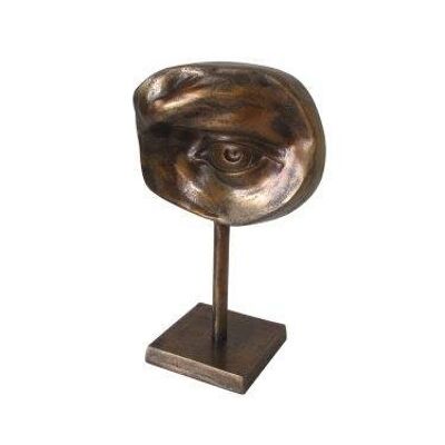 Eye on Stand - Decoration - 100% metal - Antique Brass Shiny - 38cm height