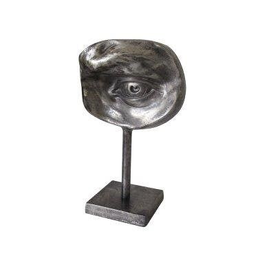 Eye on Stand - Decoration - 100% metal - Silver Antique - 38cm height