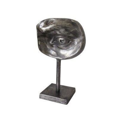 Eye on Stand - Decoración - 100% metal - Plata antigua - Altura 38cm