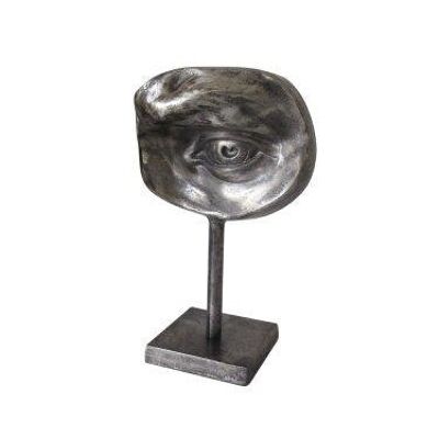 Eye on Stand - Decorazione - 100% metallo - Argento antico - Altezza 38 cm