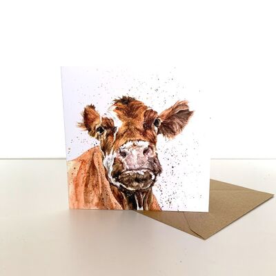 Cartolina d'auguri di mucca