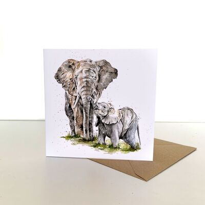 Tarjeta de felicitación elefante