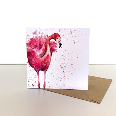 Exotische Flamingo-Grußkarte