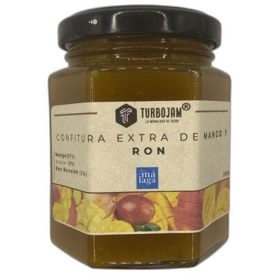 Confiture de Mangue et Rhum Bio 90% Fruits