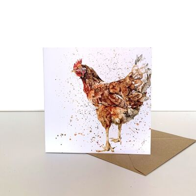 Cartolina d'auguri di gallina