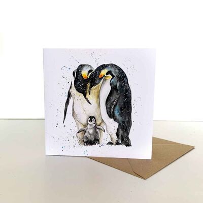 Cartolina d'auguri di pinguino