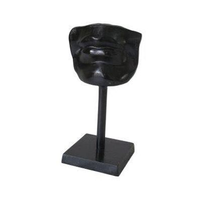 Lips on Stand - Decoration - 100% metal - Black Antique - 33cm height
