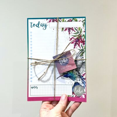 A5 Hummingbird List Pad