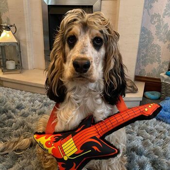 Wufwuf Rottie Blackpaw's Guitar, jouet grinçant portable pour chien 5