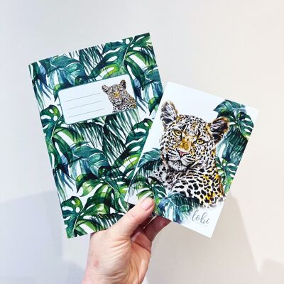 Conjunto de cuaderno de leopardo