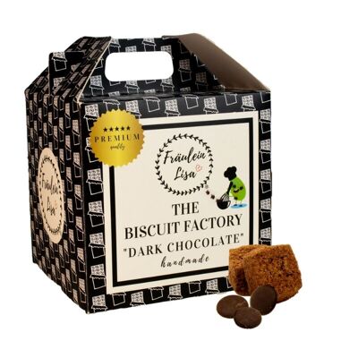 Biscuits au chocolat avec éclats de cacao dans le coffret cadeau