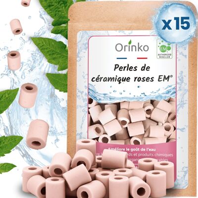 15 perle di ceramica EM ROSES - Migliora la qualità dell'acqua - Riduce i depositi di calcare - Perfetto per caraffe, bottiglie, zucche