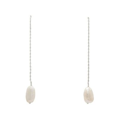 Anastasia silver pearl earrings