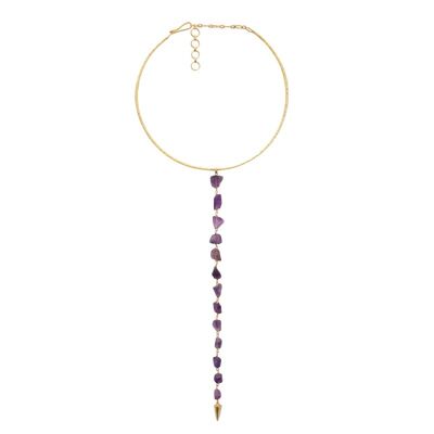 Infinity purple amethyst necklace