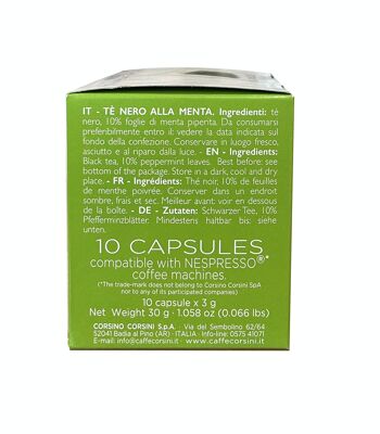 Capsules de thé à la menthe compatibles Nespresso® | Pack contenant 10 pièces 3