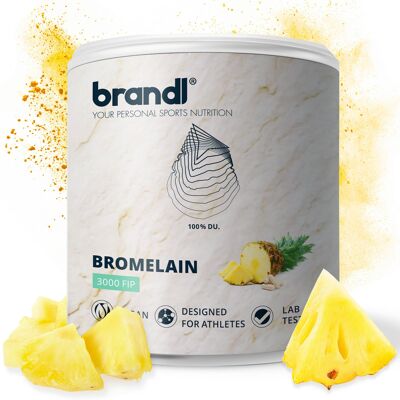brandl® Bromelain hochdosiert | Natürliche Enzyme aus der Ananas mit 3.000 F.I.P. | Premium Kapseln