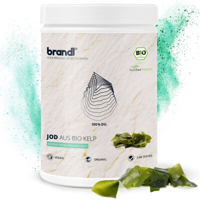 brandl® compresse di iodio a base di alghe biologiche di PureSea® | Capsule di iodio da alghe kelp biologiche | Premium Iodio Vegano