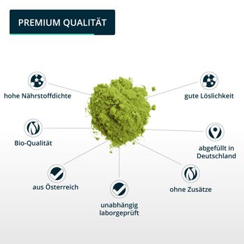brandl® poudre d'herbe d'orge bio | Herbe d'orge biologique de première qualité, testée en laboratoire de manière indépendante 4