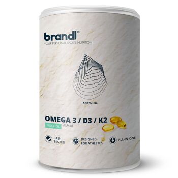 gélules brandl® Omega 3 D3 K2 avec huile de poisson de première qualité Omega 3 | EPA DHA à forte dose avec un ratio de 2:1 8