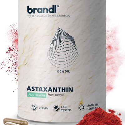 Brandl® astaxantina en dosis altas con antioxidantes de Hawái | Cápsulas premium probadas externamente en laboratorio
