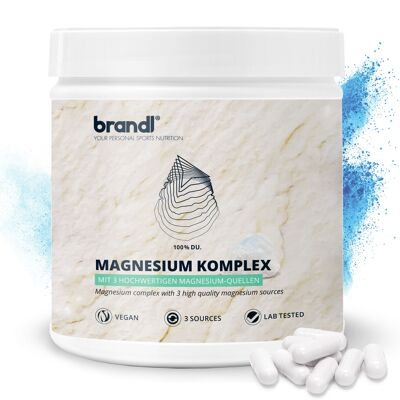 cápsulas de magnesio brandl® altamente dosificadas | Complejo de magnesio premium | Probado en laboratorio de forma independiente