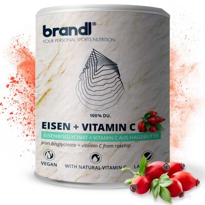 brandl® compresse di ferro (bisglicinato di ferro) con vitamina C naturale da rosa canina | altamente dosato