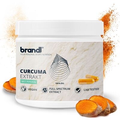 capsule di estratto di curcuma brandl® con curcumina e piperina | Qualità premium testata da laboratori indipendenti