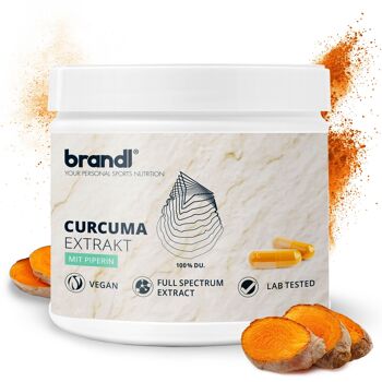 capsules d'extrait de curcuma brandl® avec curcumine et pipérine | Qualité supérieure testée par des laboratoires indépendants 1