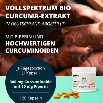 capsules d'extrait de curcuma brandl® avec curcumine et pipérine | Qualité supérieure testée par des laboratoires indépendants 2
