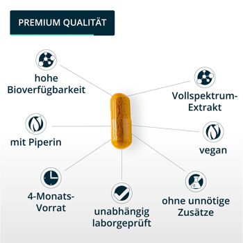 capsules d'extrait de curcuma brandl® avec curcumine et pipérine | Qualité supérieure testée par des laboratoires indépendants 4