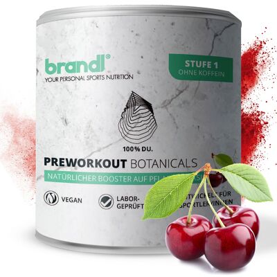 brandl® Superfood Pre Workout Booster con caffeina | Ashwagandha, ecc. | Senza dolcificanti artificiali