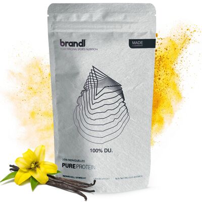 brandl® Proteinpulver ohne künstliche Süßungsmittel | Premium Eiweißpulver Whey + 4 vegane Quellen