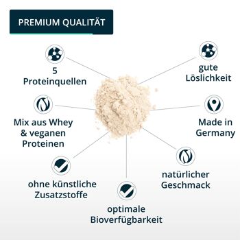 poudre de protéines brandl® sans édulcorants artificiels | Poudre de protéines de lactosérum de qualité supérieure + 4 sources végétaliennes 9