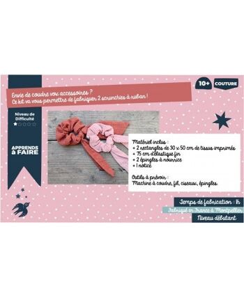 Kit créatif : Je fabrique mes scrunchies ruban - Collection Indian Summer 2