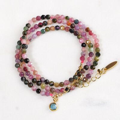 Wrap bracelet 'Aura' made of tourmaline (can also be worn as a necklace!)