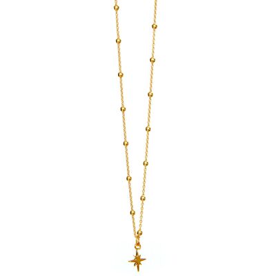 Gold-plated silver necklace with a star