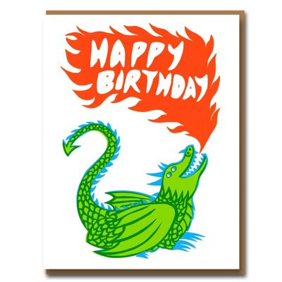 Sukie Birthday Dragon Letterpress Card - S4D