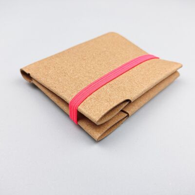 Natural recycled leather origami wallet
