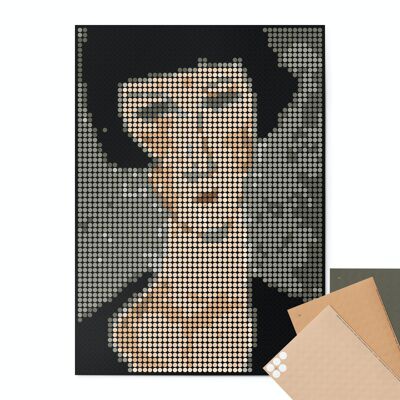 Pixel art kit with glue dots - modigliani 50x70 cm