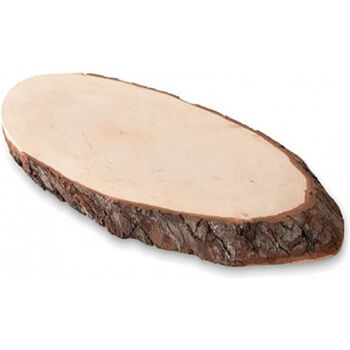 Merveilleuse planche à découper en écorce ovale croûtons snacks salami cm.60 1