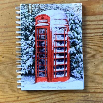 A6 Notebook, Winter Phone Box.