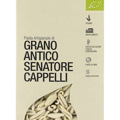CAVATELLI ANTIQUE WHEAT VARIETY CAPPELLI - 100% ITALIAN ORGANIC WHEAT - BRONZE DRAWN - SLOW DRYING AT LOW TEMPERATURE - HIGH QUALITY